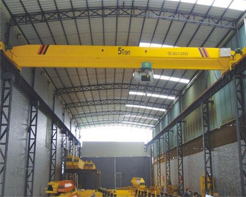 Crane Grúpaí Oscailte Aonair 5 Ton le Electric Hoist.jpg 5 Ton Single Girder Overhead Crane with Electric Hoist.jpg